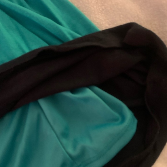 ModCloth Pink Owl Apparel Teal and Navy Striped Color Block Dress 1X - Picture 8 of 9